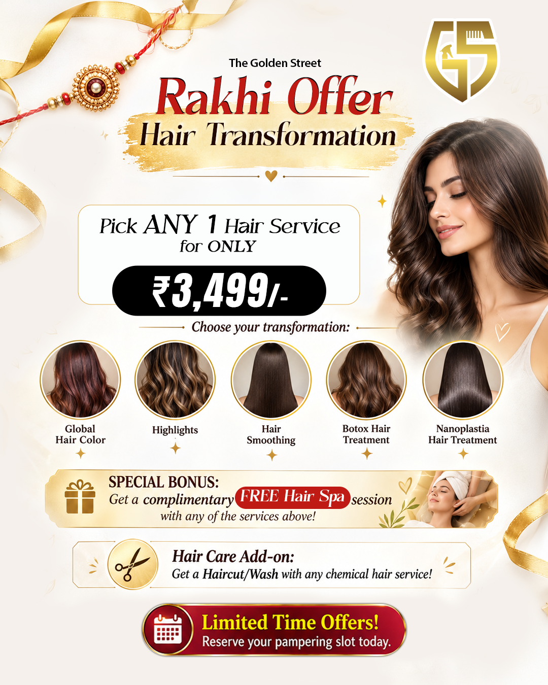 Rakhi Hair Transformation Offer - Pick Any 1 for ₹3499 + Free Hair Spa
