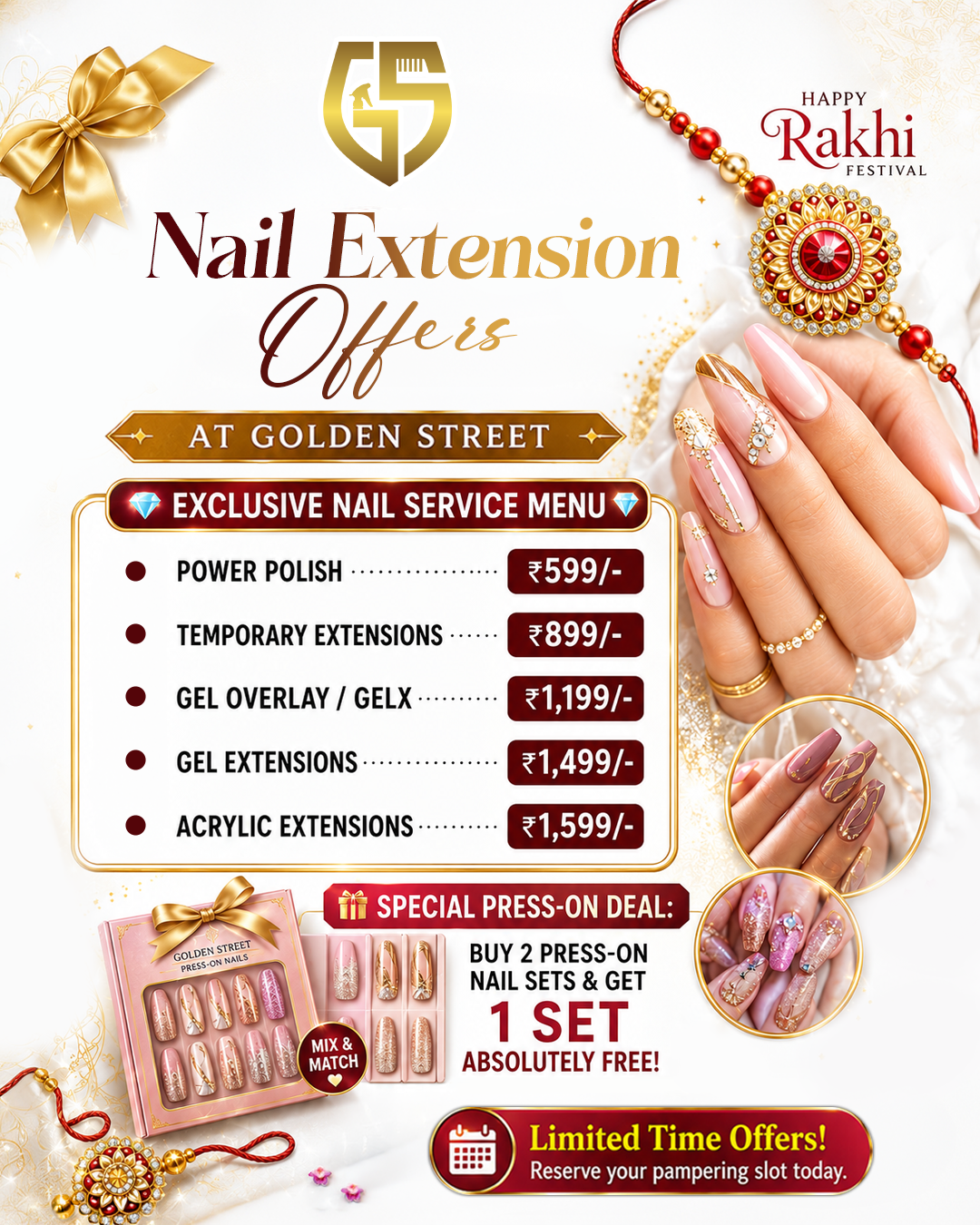 Rakhi Nail Extension Offers - Power Polish, Gel & Acrylic Extensions